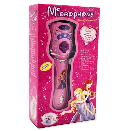 Tudo sobre 'Brinquedo Microfone Infantil Princesas Amplificador de Voz Karaokê'
