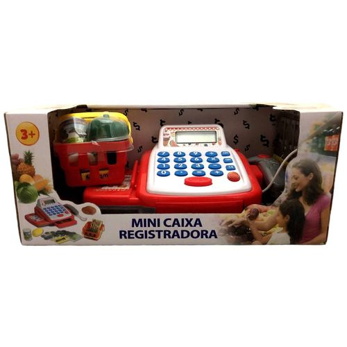 Brinquedo Mini Caixa Registradora Infantil com Acessórios