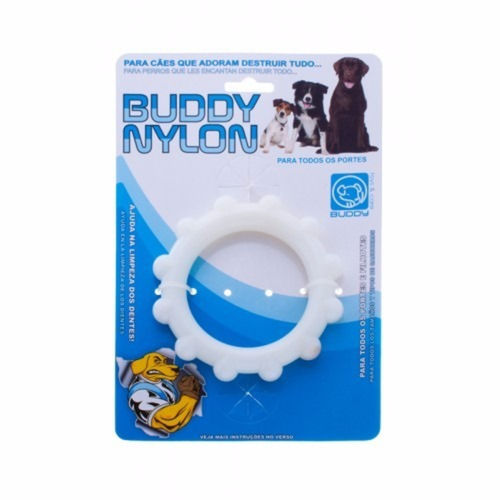 Brinquedo Mordedor Resistente Disco de Nylon Cães Buddy Toys