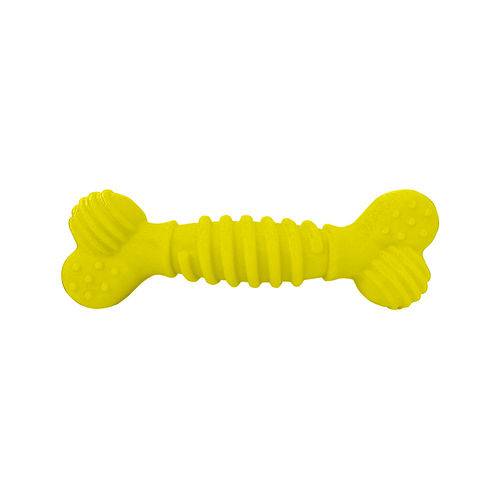 Brinquedo Osso Superbone Borracha Furacão Pet Nº2 M - Amarelo