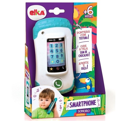 Brinquedo para Bebê Smartphone Sonoro Elka