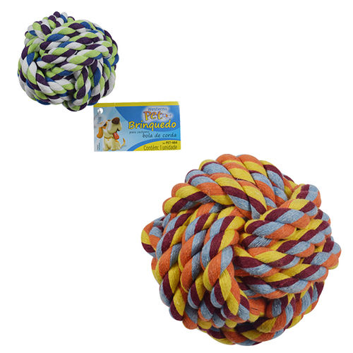 Brinquedo para Cachorro Bola de Corda Colors 10cm de Ø