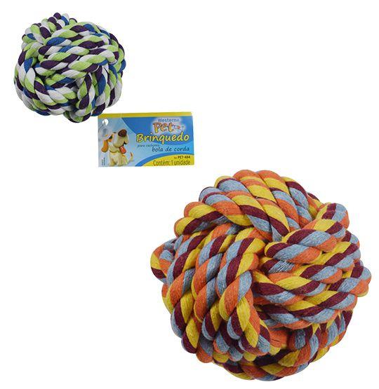 Brinquedo para Cachorro Bola de Corda Colors 10cm - Western