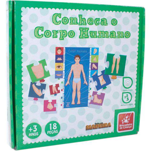 Brinquedo Pedagogico de Madeira Conheça o Corpo Humano
