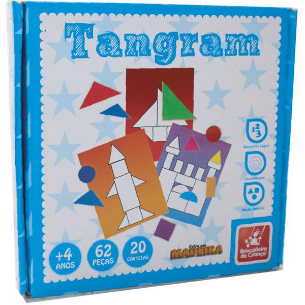 Brinquedo Pedagogico Madeira Tangram 62 Pecas - Comprasjau