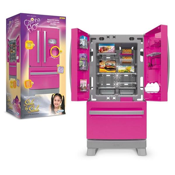 Brinquedo Refrigerador Side By Side Casinha Flor Xalingo