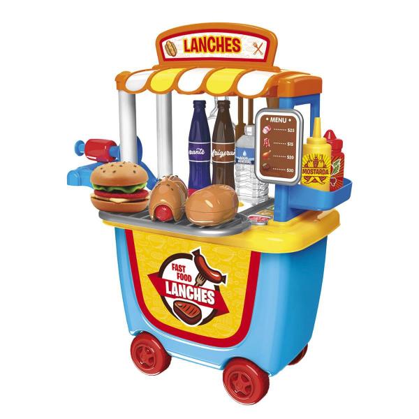 Tudo sobre 'Brinquedo Tendinha Fast Food Xalingo 33 Peças Azul e Amarelo'
