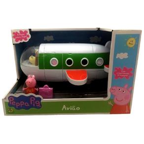 Brinquedo Veículo Avião e Mini Boneca Peppa Pig Dtc