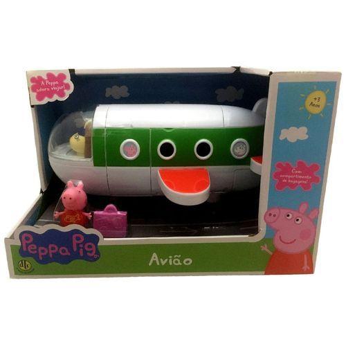 Brinquedo Veículo Avião e Mini Boneca Peppa Pig - Dtc