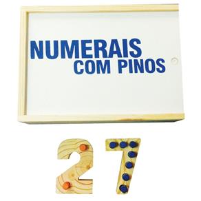 Brinquedos Educativos - Numerais com Pinos 54 Peças