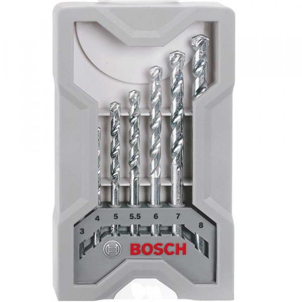 Broca para Concreto Jogo 7 Peças 3 4 5 5,5 6 7 8mm Bosch - Bosch