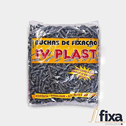 Bucha Ivplast com Anel 6mm Pacote com 1000 Peças