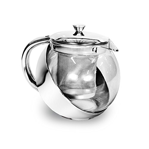 Bule para Chá em Vidro e Inox com Infusor 700ML 5507KH