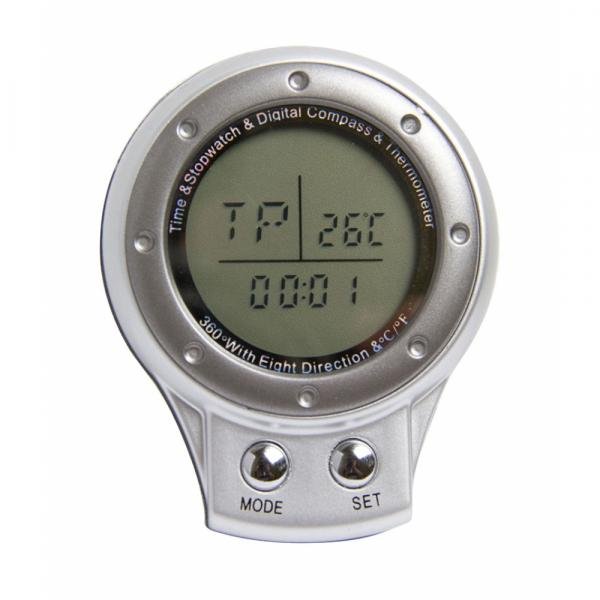 Bússola Digital 4 em 1: + Relógio, Cronômetro e Termômetro - VIVITAR