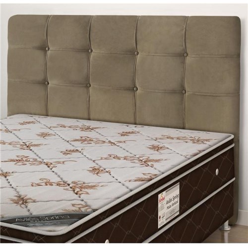Cabeceira Casal Clean Simbal Marrom Taupe