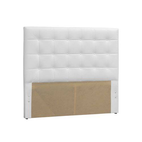 Cabeceira Casal Queen Sonhare 160 Cm Corino Branco - D'monegatto