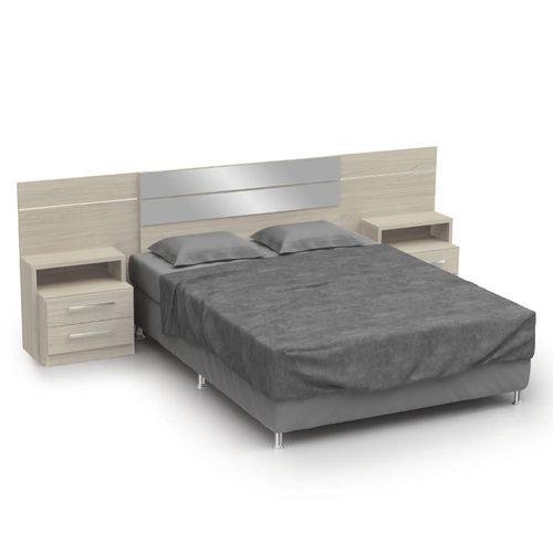 Cabeceira Casal P/ Box com Criado Mudo Kappesberg B290 Amêndoa se