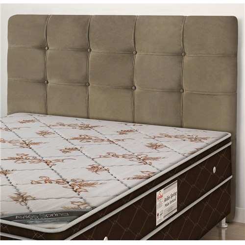 Cabeceira Casal Queen Size Clean Simbal Marrom Taupe