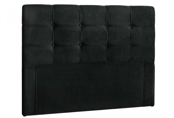 Cabeceira Clean Simbal Suede Negro Casal 140 Cm