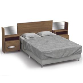 Cabeceira com Criado Mudo 102x266 Cm - Kappesberg - Marrom