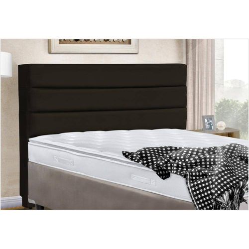 Cabeceira de Casal 140cm para Cama Box Turim Suede Marrom - Havai