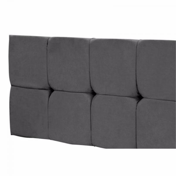 Cabeceira Painel Nina para Cama Box Casal 140 Cm Suede Cinza - DL Decor - Cinza