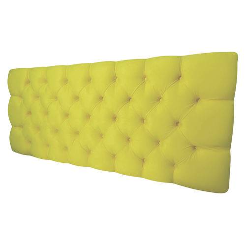 Cabeceira Painel Roma King 195x60 Suede Amarelo