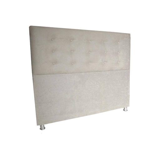 Cabeceira para Cama Box Casal Suede Bege Almofadada 140 X 110 Durasi 15 Rbl