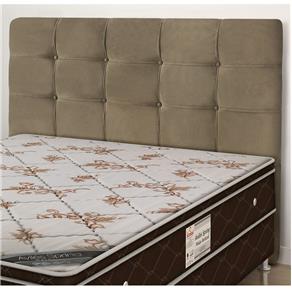 Cabeceira Queen Size Clean Simbal Sued Marrom Taupe