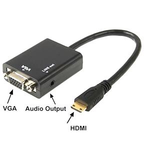 Cabo Adaptador Conversor Hdmi para Vga com Saída P2 de Áudio