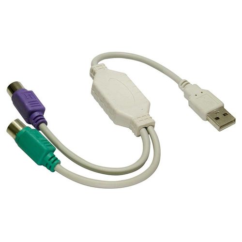 Cabo Adaptador Conversor USB X PS2 Duas Portas Teclado Mouse