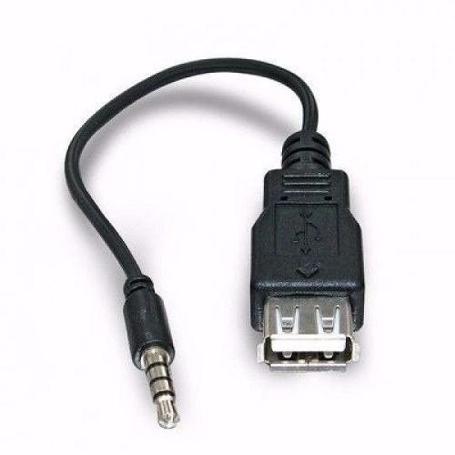 Cabo Adaptador P2 X USB Femea Automotivo MP3 MP4 Auxiliar 15 CM