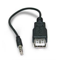 Cabo Adaptador USB-A Fêmea X P2 35mm 4C 15cm 3 Anéis - Tblack