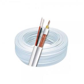 Cabo Coaxial Bipolar CFTV 2 X 0,40 Mm (26 AWG) 75 OHMS