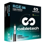 Cabo Coaxial Rg6 60 Br Rl Cabletech - Rl / 100
