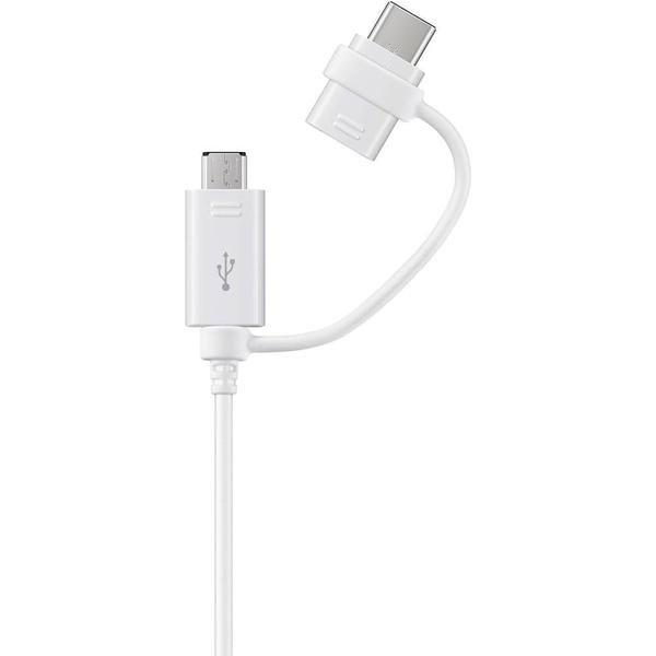 Cabo Combo com 2 Saidas Usb-C e Micro Usb Branco Samsung