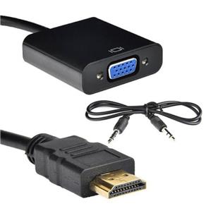Cabo Conversor Adaptador de HDMI para VGA com Áudio