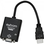 Cabo Conversor HDMI x VGA com Áudio CC-HV100 Preto EXBOM