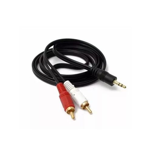 Cabo de Audio Auxiliar P2 X 2 Rca 3.5mm 1.5m Preto