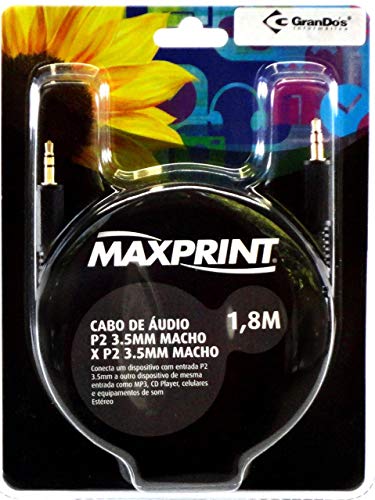 Cabo de Audio P2 X P2 3.5mm 1,8m - 608590