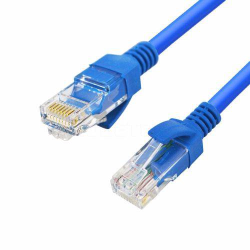 Cabo de Rede Azul 10 Metros Rj45 Crimpado Cat5e Internet Lan