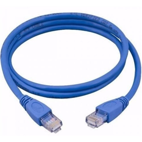 Cabo de Rede Ethernet Lan Rj45 Cat5e Azul 15 Metros