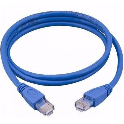 Cabo de Rede Ethernet Lan Rj45 Cat5e Azul 5 Metros