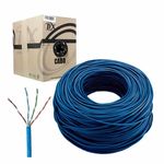 Cabo de Rede Tex Connect CAT5E Azul Caixa 305 Metros