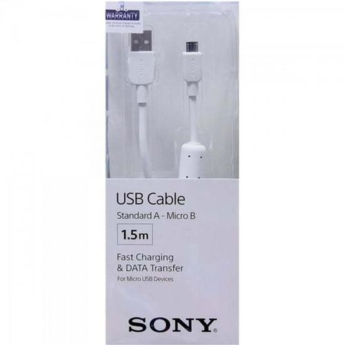 Cabo de Transferencia e Carregamento Micro USB Cp-AB150 1,5M Branco Sony