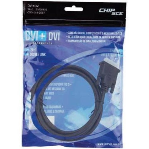 Cabo Dvi X Dvi 24+1 Double Link Plug Ouro 10 Metros - Chipsce