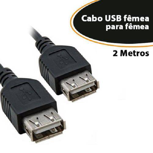 Cabo Emenda Usb 2.0 Fêmea para Fêmea 2 Metros com Filtro Empire 3446