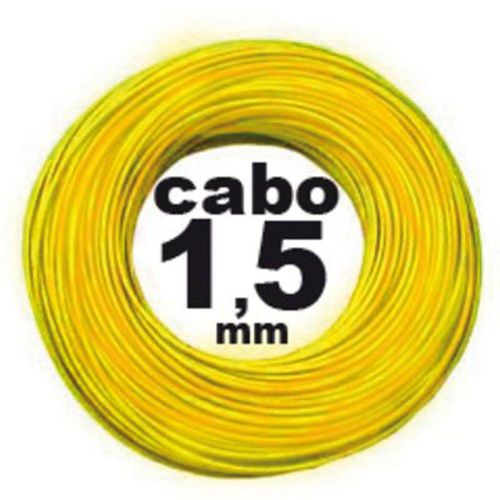 Cabo Flexivel 1,5mm 750v Amarelo Rolo com 100 Metros