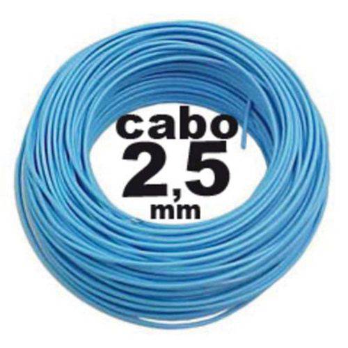 Cabo Flexível 2,5mm 750v Azul Rolo com 100 Metros