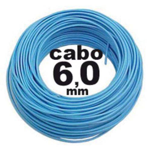 Cabo Flexivel 6mm 750v Azul Rolo com 100 Metros